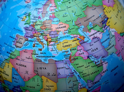 globo, mondo, carta geografica, mappe, Europa, il globo, terra, cartografia, globo - Oggetto creato dall'uomo, viaggio, mappa del mondo, avvicinamento, testo, geografia fisica, destinazioni di viaggio, nessuno, direzione, sceneggiatura occidentale, fotogramma intero, guida, in casa, turismo, multicolore, messa a fuoco selettiva, comunicazione, topografia, comunicazioni globali, 4K, CC0, dominio pubblico, privo di copyright