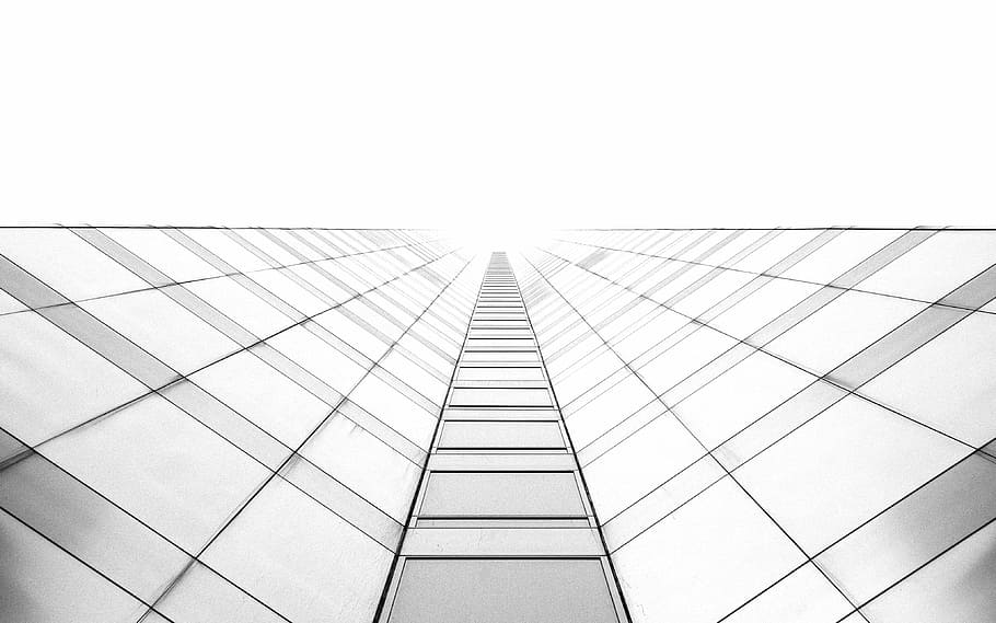 mark, øyeutsikt fotografering, høyhuset, bygning, orm øyevisning, arkitektur, bygget struktur, lav vinkel visning, himmel, bygge eksteriør, ingen folk, kontorbygning eksteriør, klar himmel, by, høy - høy, mønster, dag, skyskraper, natur, kontor, moderne, utendørs, geometrisk form, tårn, rett under, Finans distrikt, 4K