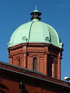 middlesbrough, cúpula, museu, coure, verd, edifici, arquitectura, estructura construïda, exterior de l'edifici, cel, cel clar, vista d’angle baix, cap gent, naturalesa, blau, destinacions de viatge, religió, dia, viatjar, creença, lloc de culte, turisme, espiritualitat, ciutat, govern, 2K, CC0, domini públic, lliure de regalies