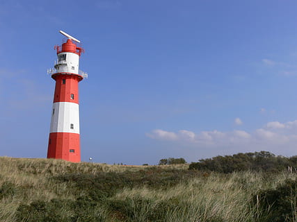 Borkum, ประภาคาร, การเดินเรือ, การส่งสินค้า, ทะเล, หอคอย, คำแนะนำ, การป้องกัน, ท้องฟ้า, ความปลอดภัย, โครงสร้างที่สร้างขึ้น, ภายนอกอาคาร, ที่ดิน, สถาปัตยกรรม, อาคาร, หญ้า, ธรรมชาติ, ทิศทาง, วัน, ปลูก, ไม่มีคน, สนาม, กลางแจ้ง, สัญลักษณ์เตือนภัย, 2K, CC0, โดเมนสาธารณะ, ค่าลิขสิทธิ์ฟรี