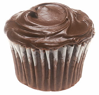 cupcake de xocolata, xocolata, cupcake, pastís, gel, menjar, postres, tractar, carbohidrats, calories, sucre, glaçat, deliciós, festa, acció de gràcies, decorat, un, embolcall, al forn, berenar, menjar dolç, fons blanc, cap gent, menjar i beguda, indulgència, dolç, primer pla, menjar poc saludable, temptació, a l'interior, frescor, natura morta, llest per menjar, tir de l'estudi, marró, fer dieta, 1080P, CC0, domini públic, lliure de regalies