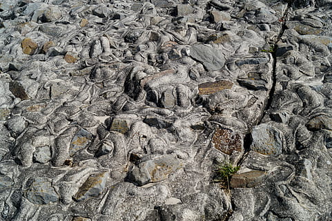 sòl, fons, pedres, estructura, patró, crack, gris, aspre, ensopegar, marc complet, rock, rock - object, cap gent, sòlid, naturalesa, dia, textura, primer pla, a l'aire lliure, formació de roca, geologia, vista d’angle alt, lava, planta, volcà, 5K, CC0, domini públic, lliure de regalies