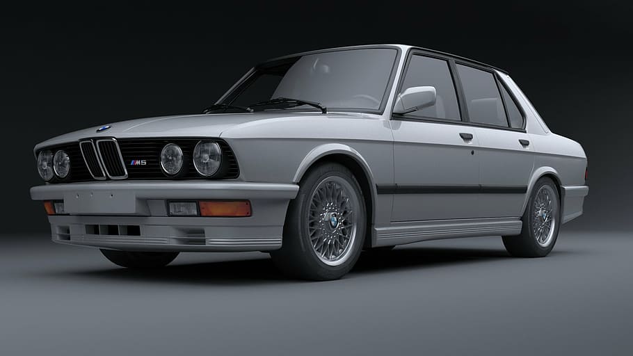 blanc, il·lustració bmw sedan, bmw m5, m5 e28, cotxe alemany, automàtic, transport, cotxe, velocitat, fons negre, tir de l'estudi, esport de motor, cap gent, esport, cotxe de carreres, carreres d'automòbils, automòbil, manera de transport, crom, estil retro, metall, vehicle terrestre, color plata, plata - metall, gris, cotxe d'època, roda, color negre, cotxe esportiu, luxe, vista del perfil, 1080P