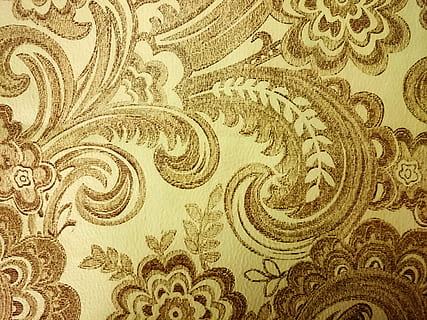 brown textile, texture, pattern, fabric, design, background, seamless, bright, textiles, decorative, beautiful, flower, flowers, plants, yellow, brown, backgrounds, no people, full frame, textured, art and craft, decoration, architecture, paper, arts culture and entertainment, antique, indoors, ornate, floral pattern, creativity, built structure, craft, textile, 5K, CC0, public domain, royalty free