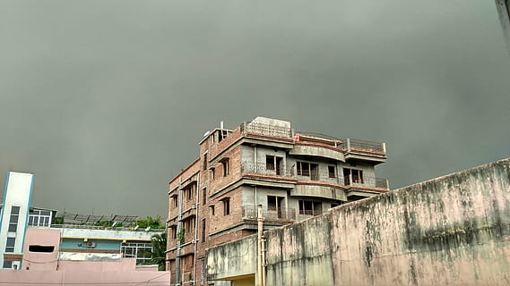 pre monsoon, sky, dark, clouds, weather, nature, building exterior, built structure, architecture, building, no people, low angle view, window, day, residential district, city, outdoors, clear sky, copy space, industry, apartment, wall - building feature, 4K, CC0, public domain, royalty free