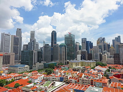 Antenne, Aussicht, Stadtfoto, Luftaufnahme, Stadt, Foto, Stadtbild, städtische Skyline, die Architektur, städtische Szene, Wolkenkratzer, Innenstadt, berühmter Platz, Gebäudehülle, gebaute Struktur, Himmel, Tag, Dach, Bürogebäude, wolke - himmel, Gebäude, Bürogebäude außen, Wohngegend, große Höhe, Natur, Menge, Landschaft, modern, überfüllt, draußen, Finanzviertel, Siedlung, 1080P, CC0, gemeinfrei, lizenzfrei