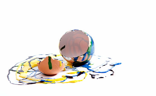 egg, eggshell, hen's egg, shell, broken, open, color, eggs color, empty, colorful, easter, planet - Space, sphere, studio shot, white background, indoors, copy space, multi colored, no people, cut out, easter egg, food, still life, sweet food, art and craft, close-up, food and drink, sweet, chocolate, indulgence, 4K, CC0, public domain, royalty free
