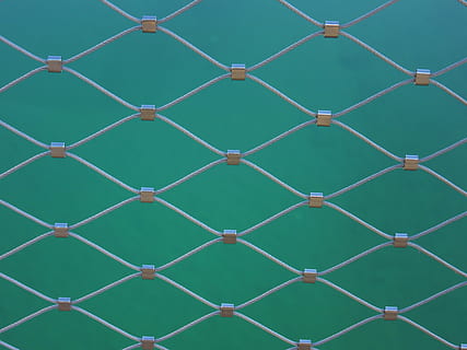 filo, ringhiera, ringhiera del ponte, regolarmente, modello, Linee, geometria, sfondi, recinto, fotogramma intero, barriera, recinzione a rete, confine, metallo, nessuno, avvicinamento, protezione, sicurezza, forma, giorno, all'aperto, griglia, ripetizione, design, concentrarsi sulle conoscenze acquisite, color turchese, 4K, CC0, dominio pubblico, privo di copyright