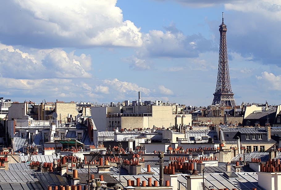 torre eiffel, Parigi, Parigi, Torre Eiffel, Torre, tetto, cielo, città, camino, urbano, nube, luminosa, icona, punto di riferimento, iconico, famoso, architettura, struttura costruita, esterno dell'edificio, destinazioni di viaggio, turismo, nuvola - cielo, viaggio, costruzione, paesaggio urbano, alto - alto, natura, giorno, vita di città, nessuno, quartiere residenziale, all'aperto, guglia, grattacielo, edificio per uffici esterno, 4K