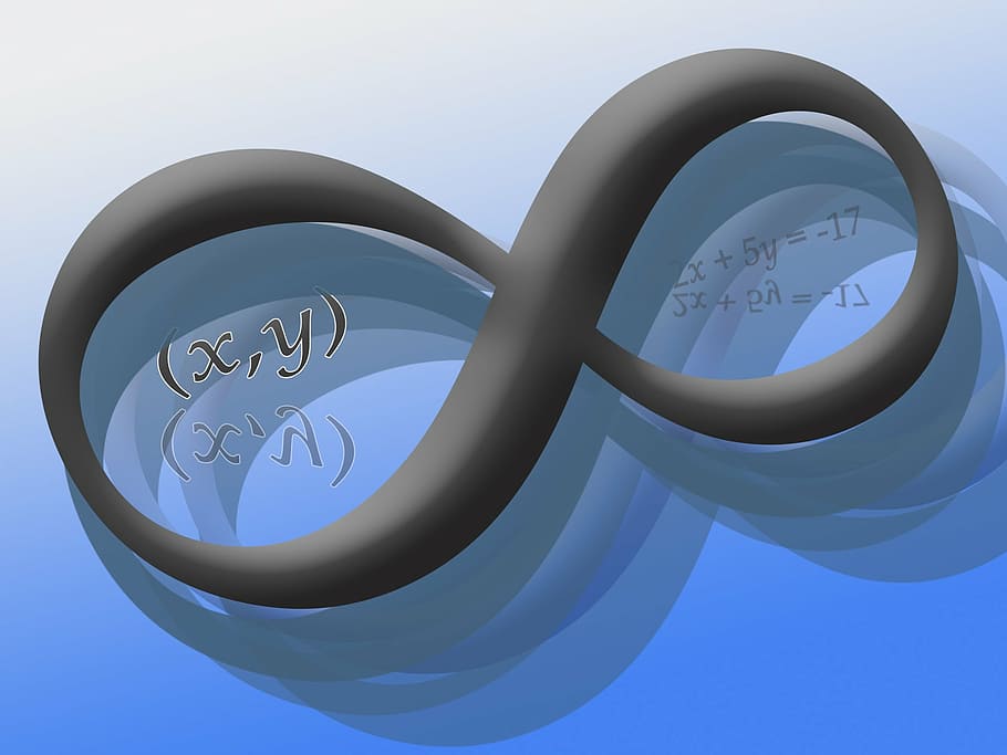 illustrazione di infinito grigio, matematica, matematico, equazione, infinito, scuola, calcolo, vettore, illustrazione, sfondi, astratto, blu, nessuno, avvicinamento, girato in studio, in casa, forma, comunicazione, cerchio, cielo, testo, forma geometrica, grigio, sfondo bianco, natura, design, sceneggiatura occidentale, riflessione, giorno, cielo sereno, sfondo blu, 1080P
