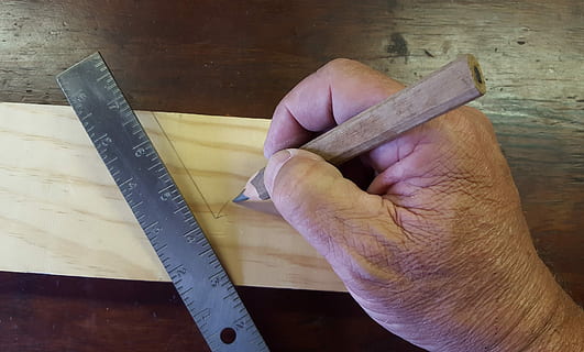 person, holding, brown, wooden, pencil, beside, stainless, steel ruler, measuring, slab, stainless steel, ruler, carpentry, hobby, work bench, tools, wood, workshop, construction, carpenter, woodwork, hand, craft, craftsman, project, handicraft, job, build, utensil, work, renovation, woodworking, plank, improvement, indoors, human body part, human hand, home interior, work tool, one person, wood - material, real people, occupation, high angle view, art and craft, working, table, close-up, men, accuracy, finger, 4K, CC0, public domain, royalty free