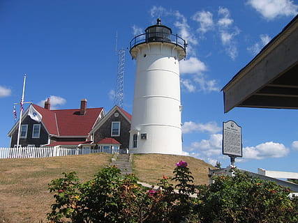 Cape Cod, Leuchtturm, Strand, Gebäudehülle, gebaute Struktur, die Architektur, Himmel, Beratung, Turm, Gebäude, Natur, wolke - himmel, Pflanze, Tag, Sicherheit, Schutz, Richtung, keine Leute, draußen, Industrie, Baum, 2K, CC0, gemeinfrei, lizenzfrei