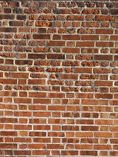 muro de concreto marrón, ladrillo, pared, textura de ladrillo, textura, modelo, bloques, rojo, antecedentes, pared de ladrillo, pared - característica de la construcción, cemento, marrón, texturizado, fotograma completo, estructura construida, arquitectura, exterior del edificio, nadie, día, antiguo, al aire libre, repetición, de cerca, áspero, diseño, 4K, CC0, dominio público, libre de derechos