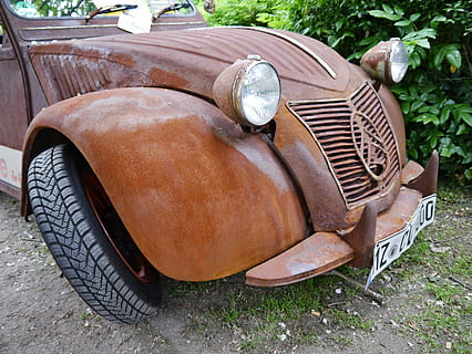 rostfrei, Altern, alt werden, Räder, Nostalgie, Transportmittel, Fahrzeug, klassisch, Landfahrzeug, Tag, Transport, Oldtimer, Auto, Kraftfahrzeug, keine Leute, Metall, Pflanze, obsolet, rostig, alt, Retro-Stil, Scheinwerfer, draußen, verlassen, stationär, Natur, Verschlechterung, Rad, 4K, CC0, gemeinfrei, lizenzfrei