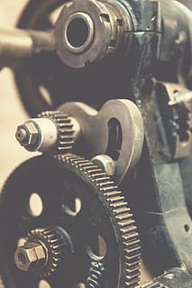 close-up of gears, chrome, clockwork, construction machinery, engine, equipment, gear, industrial, industrial machinery, industry, iron, machine, machinery, mechanism, metal, metallic, part, power, precision, retro, steel, technical, technology, machine part, no people, close-up, indoors, manufacturing equipment, selective focus, full frame, old, connection, factory, still life, man made, man made object, rusty, industrial equipment, 5K, CC0, public domain, royalty free
