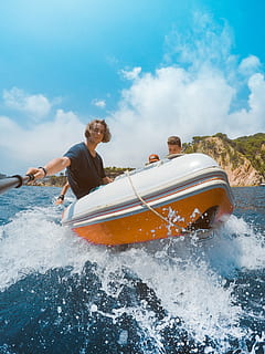 vitamin sea, four, people, riding, inflatable raft, daytime, boat, splash, wave, sky, cloud, man, male, friends, sea, ocean, cliff, rocks, gopro, wild, pic, men, leisure activity, two people, water, lifestyles, nature, real people, cloud - sky, males, motion, day, togetherness, waterfront, nautical vessel, emotion, adult, positive emotion, outdoors, couple - relationship, mature men, 4K, CC0, public domain, royalty free