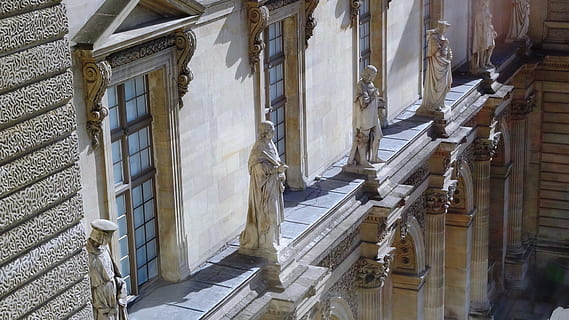 persiana di ventilazione, Parigi, sculture, architettura, struttura costruita, esterno dell'edificio, costruzione, nessuno, giorno, finestra, storia, il passato, colonna architettonica, all'aperto, legno - materiale, Inquadratura dal basso, di fila, industria, quartiere residenziale, città, vecchio, 1080P, CC0, dominio pubblico, privo di copyright