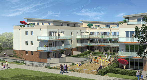 maison multi-familiale, villa, le rendu, visualisation, architecture, visualisation 3d, visualisation architecturale, paysage, bâtiment, cgi, extérieur du bâtiment, structure construite, Vrais gens, personnes, groupe de personnes, herbe, journée, foule, la nature, Hommes, vue grand angle, ciel, adulte, ville, modes de vie, district résidentiel, en plein air, 4K, CC0, domaine public, libre de droits
