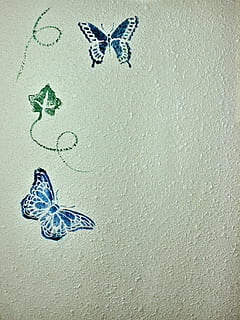 wall stencil, texture, paint, wall, design, rough, decorative, stenciled, butterfly, insect, shape, curl, artwork, art and craft, representation, creativity, drawing - art product, animal wing, animal, animal representation, no people, animal themes, invertebrate, butterfly - insect, paper, indoors, vertebrate, nature, animal wildlife, craft, drawing - activity, sketch, 2K, CC0, public domain, royalty free
