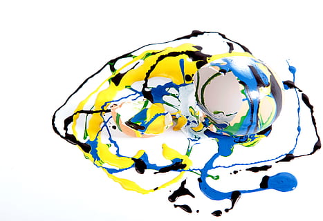 Eggshell, Hen'S Egg, Egg, Shell, Broken, egg, shell, open, color, eggs color, empty, colorful, easter, white background, business, multi colored, sport, no people, studio shot, indoors, close-up, art and craft, still life, pattern, cut out, sphere, yellow, creativity, abstract, single object, ball, design, shiny, shape, decoration, tangled, 5K, CC0, public domain, royalty free