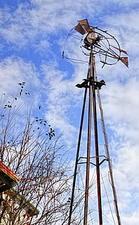 stodola, rustikální, stodoly, větrný mlýn, zchátralý, zapomenutý, Ohio, digitální umění, venkovský, scénický, země, venkov, scenérie, kůlny, hospodařit, zemědělských podniků, zemědělství, zemědělský, statek, champaign, hrabství, americana, fotografie, struktura, struktur, sturgell, william sturgell, Bill Sturgell, historický, domovní dekorace, budov, mraky, nebe, strom, stromy, zataženo, plevele, champaign county, urbana, nízký úhel pohledu, mrak - nebe, Příroda, den, paliva a energie, nikdo, venku, modrý, pól, kov, obnovitelná energie, alternativní energie, ochrany životního prostředí, větrná turbína, slunečního světla, síla větru, vysoká - vysoká, technologie, 4K, CC0, veřejná doména, bez autorských práv
