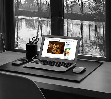 il computer portatile, tavolo per computer, finestra, computer, tecnologia, tavoletta, Tablet, pc, schermo, tampone, senza fili, Internet, attrezzatura, mobile, elettronico, comunicazione, tenere sotto controllo, taccuino, moderno, multimedia, connessione, vista, fiume, alberi, inverno, vetro, ufficio, bianco e nero, colore, cellulare, forbici, penne, stazionario, tecnologia wireless, tavolo, in casa, nessuno, schermo del dispositivo, vetro - materiale, dispositivo di informazione portatile, riflessione, natura morta, smart phone, trasparente, giorno, 4K, CC0, dominio pubblico, privo di copyright