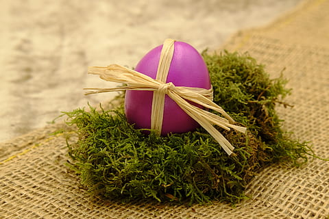 rosa Osterei, Ostern, Osterei, Osterfeier, geben, Geschenk, Ei, Ostergrüße, osterkarte, Postkarte, Grußkarte, Lebensmittel, Essen und Trinken, Pflanze, Frische, Stillleben, Wohlbefinden, Nahansicht, keine Leute, grüne Farbe, Fokus auf den Vordergrund, gesundes Essen, gebunden, drinnen, Natur, Tabelle, Band - Nähartikel, Band, Gemüse, Container, Dekoration, Kraut, lila, 5K, CC0, gemeinfrei, lizenzfrei
