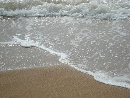 maree, sabbia, onde, spiaggia, mare, acqua, onda, nessuno, sport, sport acquatico, fare surf, movimento, terra, bellezza nella natura, natura, giorno, raggiungendo, correre, vista dall'alto, all'aperto, scenics - natura, potere in natura, acqua corrente, 2K, CC0, dominio pubblico, privo di copyright