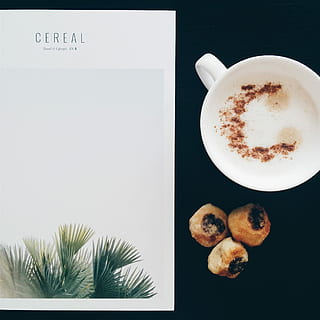 cappuccino, reading, magazine, black, coffee, drink, relax, top view, white, backgrounds, coffee - Drink, cup, coffee cup, copy space, directly above, food and drink, still life, table, mug, refreshment, no people, indoors, food, freshness, cookie, close-up, high angle view, frothy drink, baked, crockery, 1080P, CC0, public domain, royalty free