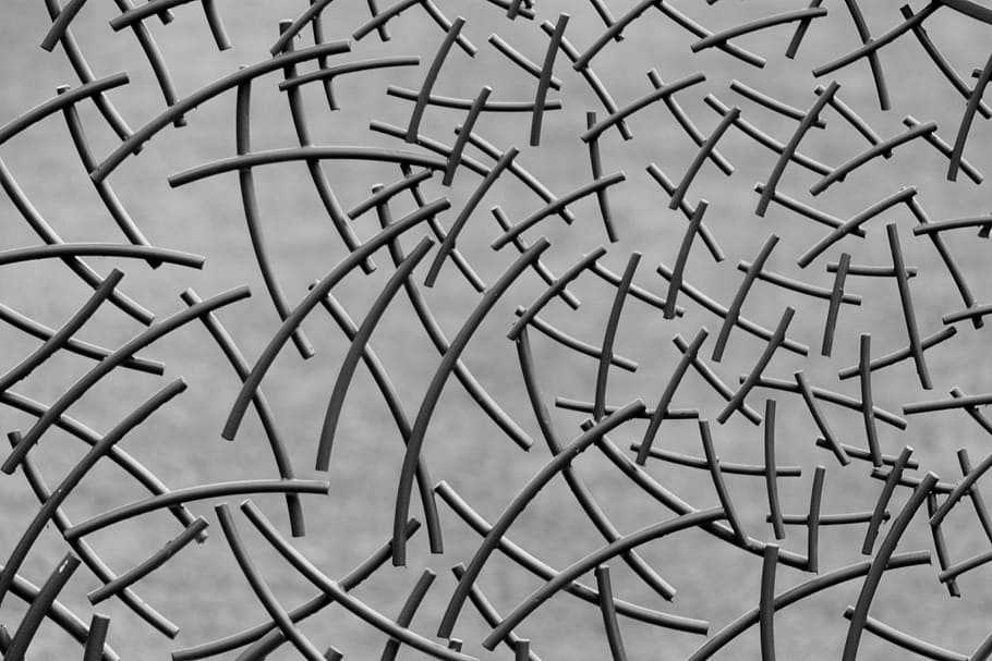 corbes, corb, patrons, patró, disseny, plantilla, teló de fons, modern, decoració, corba, forma, remolí, creatiu, geomètric, artístic, metall, ferro, fons, cap gent, a l'interior, marc complet, gran grup d'objectes, resum, primer pla, abundància, tir de l'estudi, vidre - material, tecnologia, comunicació, color plata, repetició, vista d’angle alt, arquitectura, connexió, 2K