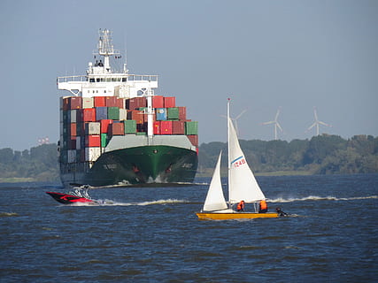 skib, container, elbe, søfart, Havn, skib, beholder, container skib, Forsendelse, fragtskib, vand, transportere, teknologi, hamburg, kran, last, støvle, hav, slæbebåd, container terminal, kyst, maritim, nautiske fartøj, transportmidler, dag, sejlads, transportform, natur, bevægelse, havnefronten, himmel, sejlbåd, sport, på farten, udendørs, mennesker, godstransport, passagerskib, 4K, CC0, offentligt domæne, royaltyfrie