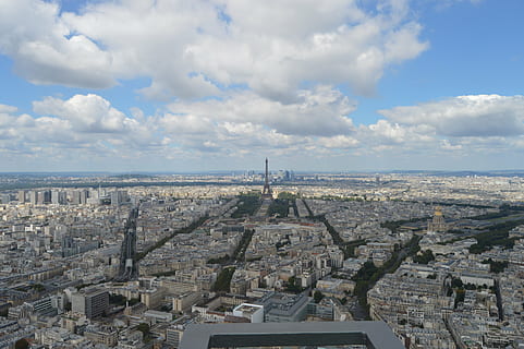 orizzonte, Parigi, panoramico, architettura, struttura costruita, città, esterno dell'edificio, paesaggio urbano, cielo, nuvola - cielo, folla, affollato, costruzione, natura, giorno, destinazioni di viaggio, turismo, viaggio, quartiere residenziale, vista dall'alto, all'aperto, grattacielo, edificio per uffici esterno, 5K, CC0, dominio pubblico, privo di copyright