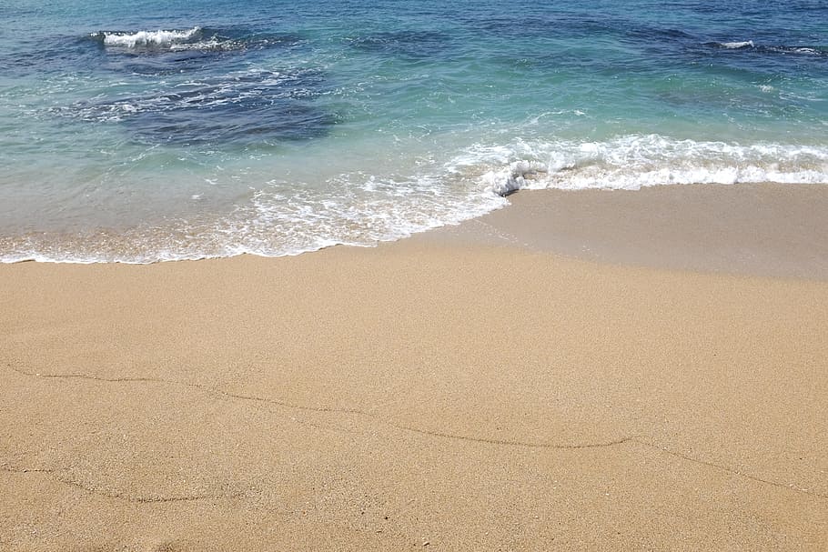 cel, mar, platja, onada, sorra, mar, platja, foan, sunner, aigua, blau, encara, naturalesa, terra, esport, esport aquàtic, moviment, surf, bellesa a la natura, dia, vista d’angle alt, a l'aire lliure, escenics - natura, tranquil·litat, poder a la natura, 4K