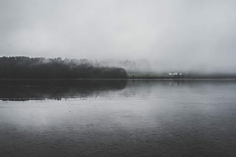 landskap gråskala fotografering, landskap, gråskale, fotografi, dimma, grå, sjöar, vatten, natur, sjö, mulen, flod, inget folk, träd, scenics, moln - himmel, utomhus, vattenkroppar, väder, reflexion, lugn plats, lugn, scenics - natur, skönhet i naturen, himmel, miljö, icke-urbana scenen, dag, idyllisk, 4K, CC0, offentligt domän, royaltyfria