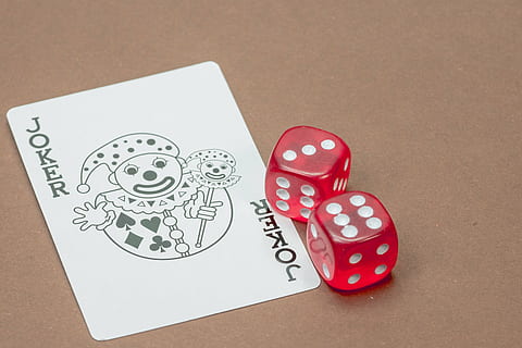 two, red, dices, beside, joker card, map, joker, playing card, cube, game cube, instantaneous speed, pay, play, poker, play poker, gambling, toys, lucky dice, luck, random, lucky number, gesellschaftsspiel, addiction, prevention, profit, distribution, poker game, casino, cube table, arts culture and entertainment, no people, high angle view, art and craft, creativity, still life, drawing - art product, indoors, leisure games, dice, heart shape, representation, close-up, paper, white color, relaxation, cards, valentine's day - holiday, 4K, CC0, public domain, royalty free