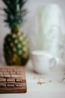 keyboard, cup, coffee, Wooden, cup of coffee, technology, desk, oree, cappucino, hipster, caffee, table, computer Keyboard, wood - Material, no People, computer, laptop, focus on foreground, food and drink, day, indoors, food, selective focus, plant, still life, freshness, healthy eating, container, close-up, potted plant, wellbeing, nature, basket, 4K