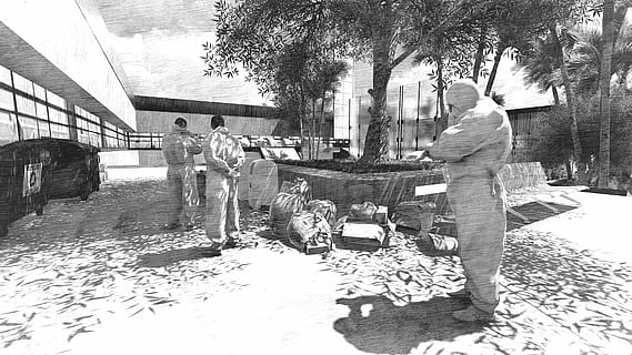 Arbeit, Müll, Müllmänner, Abfall, Mülleimer, Verfügung, Umweltschutz, Recycling, Müllentsorgung, Wegwerfgesellschaft, Reinigung, Umgebung, am Straßenrand, gemacht, Sicherheitskleidung, echte Menschen, die Architektur, Baum, gebaute Struktur, eine Person, Männer, Tag, Gebäudehülle, Stadt, Natur, Pflanze, in voller Länge, Winter, Straße, Schnee, kalte Temperatur, Gebäude, Lebensstile, draußen, warme Kleidung, 4K, CC0, gemeinfrei, lizenzfrei