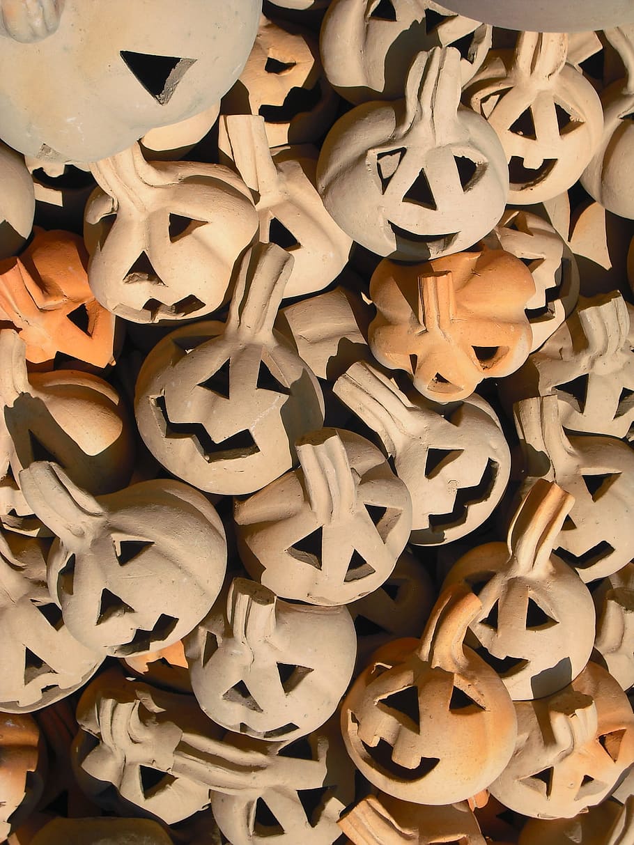 keramisk, tal, græskar, keramik, kunsthåndværk, dekoration, skrøbelig, flok, halloween, dødsdagen, Mexico, turisme, håndlavet, ler, gryde, fajance, kreativitet, mudder, arbejde, baggrunde, stor gruppe af objekter, overflod, variation, ingen mennesker, tæt på, indendørs, fuld ramme, stilleben, valg, mad, bunke, Kunst og håndværk, direkte over, mad og drikke, kollektion, høj vinkel visning, detail, Brun, 1080P