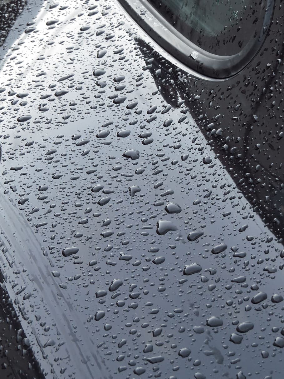 auto, malovat, Černá, utéct, dešťová kapka, déšť, mokré, lesk, voda, pokles, sklo - materiál, přeprava, způsob dopravy, nikdo, období dešťů, průhledný, detail, motorové vozidlo, pozemního vozidla, Příroda, okno, monzun, venku, sklenka, zrcadlo vozidla, 4K