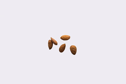 almond, nuts, kernel, grain, top view, five nuts, light background, brown, backgrounds, nature, studio shot, white background, no people, copy space, indoors, food and drink, food, close-up, fruit, still life, wellbeing, directly above, nut - food, nut, dried fruit, cut out, healthy eating, large group of objects, 5K, CC0, public domain, royalty free