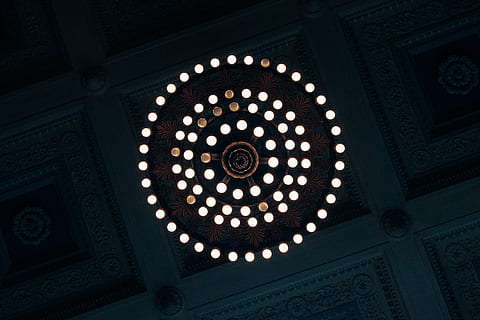 pattern, ceiling lights, Abstract, ceiling, lights, various, light, architecture, architecture And Buildings, low angle view, indoors, no people, illuminated, ornate, lighting equipment, built structure, design, shape, directly below, geometric shape, circle, building, religion, light - natural phenomenon, art and craft, dome, electric lamp, cupola, 2K, CC0, public domain, royalty free