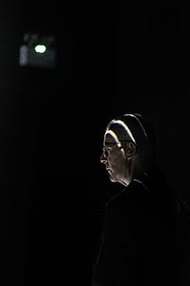 man, wearing, eyeglasses, inside, unlit room, portrait, dark, dramatic, light, shadow, old, glasses, neon light, person, london, ryoji ikeda, cinematic, one person, indoors, black background, men, adult, mature adult, copy space, serious, looking, headshot, studio shot, concentration, spotlight, lighting equipment, clothing, night, waist up, profile view, contemplation, baby boomer, 4K, CC0, public domain, royalty free