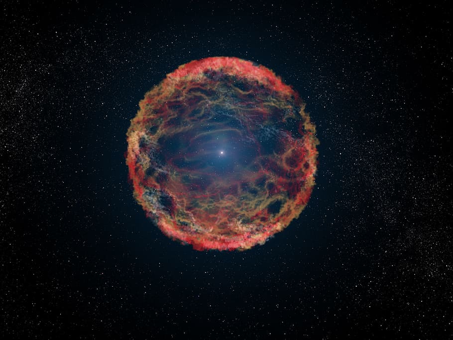 vermell, groc, galàxia, supernova, artista, impressió, representació, tipus 11b, cosmos, espai, estel·lar, explosió, lluminós, energia, brillar, astronomia, ciència, planeta - espai, estrella - espai, nit, il·lustració, nebulosa, resum, fons, brillant, cel, naturalesa, cap gent, exploració espacial, bellesa a la natura, esfera, cercle, a l'aire lliure, vista per satèl·lit, escenics - natura, misteri, forma geomètrica, 4K