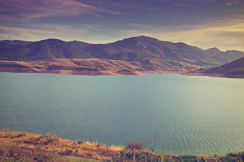 Antenne, Foto, Fluss, Berg, Blau, Himmel, Luftbild, blauer Himmel, Natur, Landschaft, See, szenen, draußen, Wasser, Hügel, Herbst, ländliche Szene, Schönheit in der Natur, keine Leute, Sommer-, Wald, ruhige Szene, Gebirge, Sonnenlicht, Reise, Baum, Ruhe, Szenen - Natur, wolke - himmel, Nicht-städtische Szene, Umgebung, Reiseziele, idyllisch, Tag, 1080P, CC0, gemeinfrei, lizenzfrei
