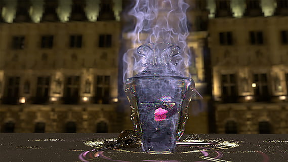 selektiv, fokus fotografering, klar, glassvase, røyk, trylledrikk, magi, kjærlighet, belyst, bygge eksteriør, fokusere på forgrunnen, arkitektur, bygget struktur, rosa farge, røyk - fysisk struktur, nærbilde, bevegelse, dekorasjon, feiring, gjennomsiktig, glass - materiale, ingen folk, natt, by, bygning, utendørs, belysningsutstyr, glass, lilla, 4K, CC0, offentlig domene, opphavsrett gratis
