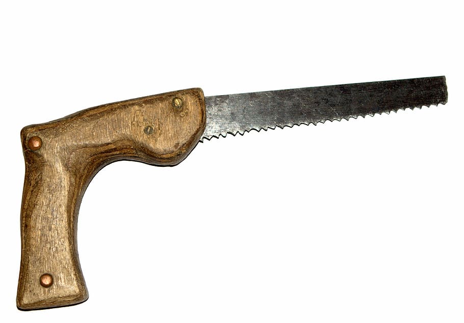 sav, gammel, skarp, skæring, arbejde, stål, kant, hvid baggrund, enkelt objekt, arbejdsværktøj, skåret ud, træ - materiale, studio skud, indendørs, Håndværktøj, værktøj, metal, antik, udstyr, ingen mennesker, tæt på, håndtere, våben, Hammer, manden lavet, 2K