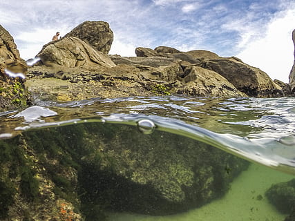 mergulho, de praia, mar, pedra, natureza, Rocha, agua, oceano, enseada, água salgada, pescaria, viagem, piscina, Brasil, ao ar livre, rock - objeto, scenics, verão, panorama, céu, nuvem - céu, sólido, beleza na natureza, scenics - natureza, tranquilidade, dia, cena tranquila, ninguém, montanha, beira-mar, cena não urbana, lago, formação rochosa, nível de superfície, marinho, 2K, CC0, domínio público, royalty free