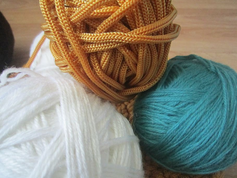fil, teixir, embolic, llana, corda, aficions, artesania, material, fibra, primer pla, cadena, fons, tèxtil, art i artesania, a l'interior, cap gent, natura morta, bola de llana, vista d’angle alt, suavitat, Color blanc, roba, creativitat, elecció, variació, objectes fets per l’home, roba calenta, color turquesa, 1080P