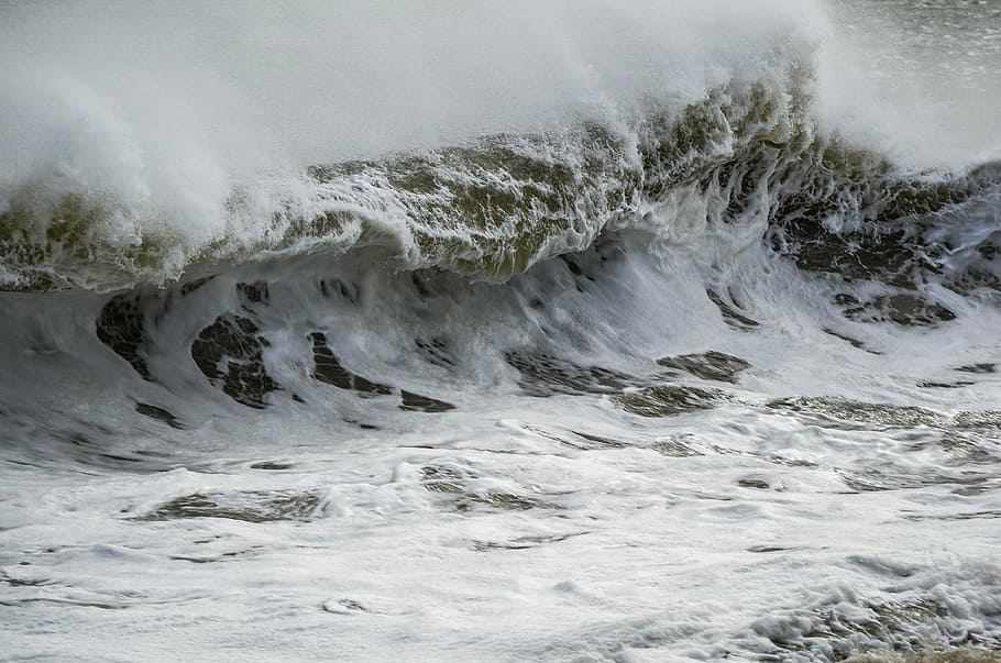 oceano, si gonfia, onde, movimento, onda, mare, natura, nessuno, potere in natura, acqua, all'aperto, bellezza nella natura, giorno, sport, sport acquatico, fare surf, energia, scenics - natura, spruzzi, velocità, terra, rottura, colpire, acqua corrente, 4K