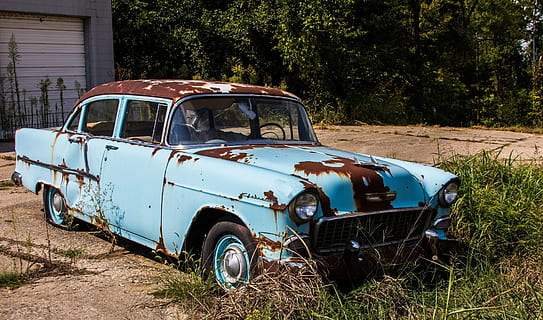 ruggine, arrugginito, auto abbandonata, auto, decadimento rurale, roba arrugginita, blu, rurale, vecchio, vecchio stile, in stile retrò, obsoleto, antico, veicolo terrestre, abbandonato, classico, modo di trasporto, veicolo a motore, mezzi di trasporto, danneggiato, terra, corri giù, pianta, deterioramento, declino, albero, natura, giorno, metallo, nessuno, all'aperto, rovinato, 1080P, CC0, dominio pubblico, privo di copyright